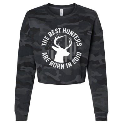 13 Year Old Deer Hunter Hunting 2010 13th Birthday Cropped Pullover Crew