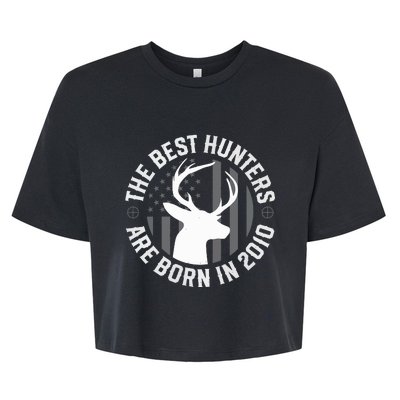 13 Year Old Deer Hunter Hunting 2010 13th Birthday Bella+Canvas Jersey Crop Tee