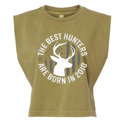 13 Year Old Deer Hunter Hunting 2010 13th Birthday Garment-Dyed Women's Muscle Tee