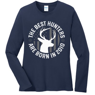 13 Year Old Deer Hunter Hunting 2010 13th Birthday Ladies Long Sleeve Shirt