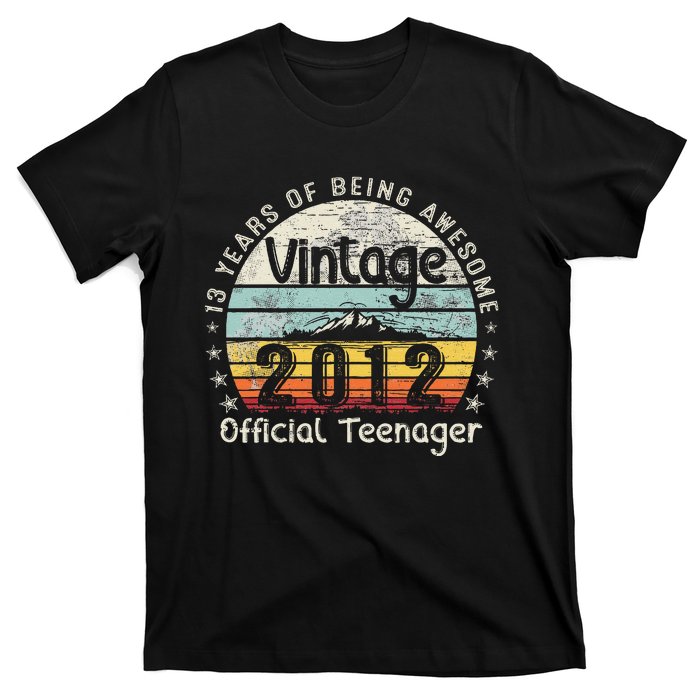 13 Yr Old Gifts Vintage 2012 Teenager 13th Birthday Gift T-Shirt