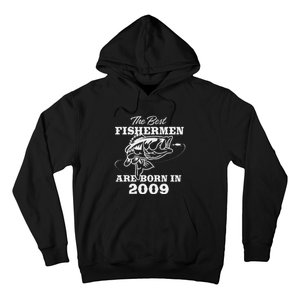 14 Year Old Fisherman Fishing 2009 14th Birthday Cute Hoodie