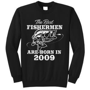 14 Year Old Fisherman Fishing 2009 14th Birthday Cute Sweatshirt