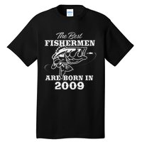 14 Year Old Fisherman Fishing 2009 14th Birthday Cute Tall T-Shirt