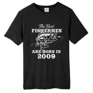 14 Year Old Fisherman Fishing 2009 14th Birthday Cute Tall Fusion ChromaSoft Performance T-Shirt