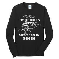 14 Year Old Fisherman Fishing 2009 14th Birthday Cute Tall Long Sleeve T-Shirt