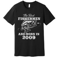 14 Year Old Fisherman Fishing 2009 14th Birthday Cute Premium T-Shirt