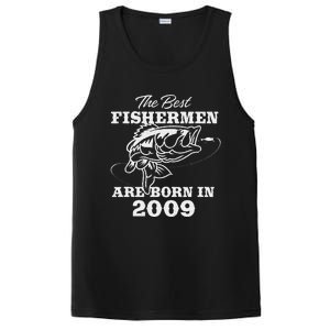 14 Year Old Fisherman Fishing 2009 14th Birthday Cute PosiCharge Competitor Tank