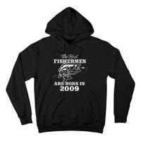 14 Year Old Fisherman Fishing 2009 14th Birthday Cute Tall Hoodie