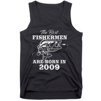 14 Year Old Fisherman Fishing 2009 14th Birthday Cute Tank Top