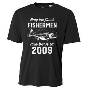 14 Year Old Fisherman Fishing 2009 14th Birthday Gift Cooling Performance Crew T-Shirt