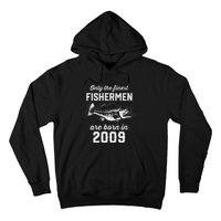 14 Year Old Fisherman Fishing 2009 14th Birthday Gift Hoodie