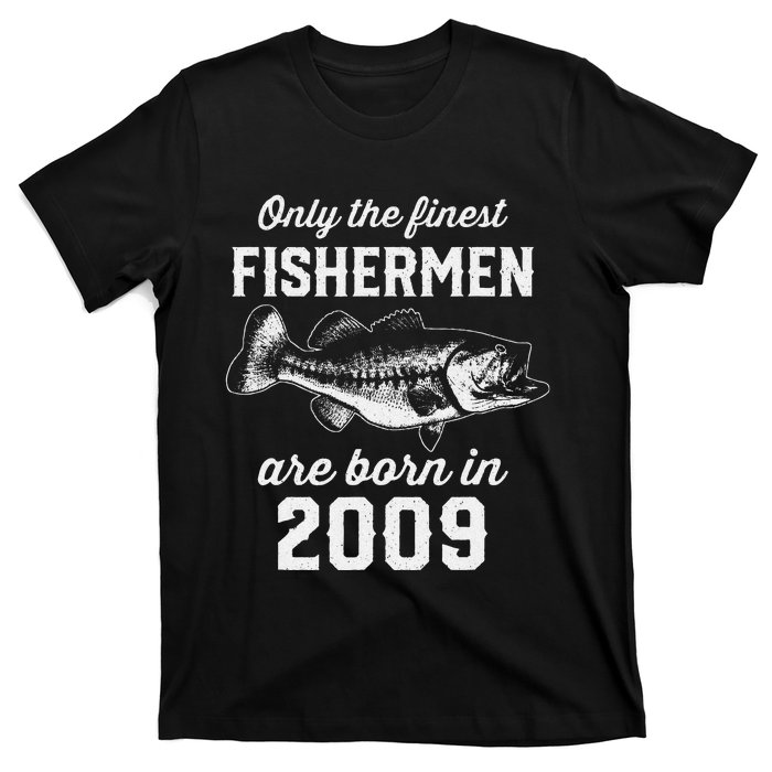 14 Year Old Fisherman Fishing 2009 14th Birthday Gift T-Shirt