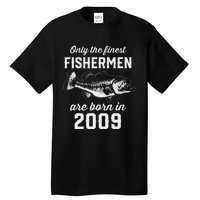 14 Year Old Fisherman Fishing 2009 14th Birthday Gift Tall T-Shirt