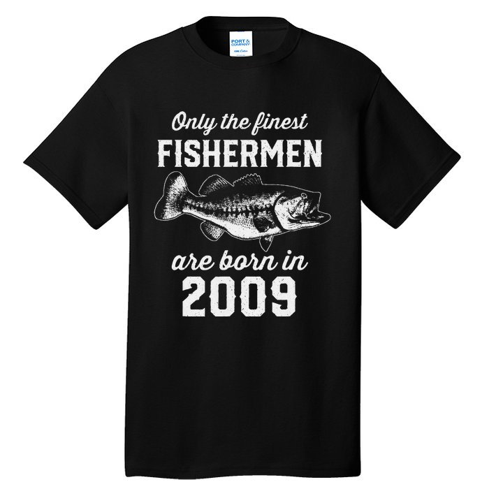 14 Year Old Fisherman Fishing 2009 14th Birthday Gift Tall T-Shirt