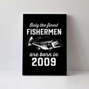 14 Year Old Fisherman Fishing 2009 14th Birthday Gift Canvas