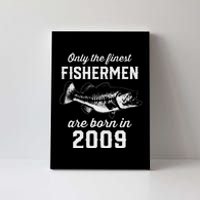 14 Year Old Fisherman Fishing 2009 14th Birthday Gift Canvas