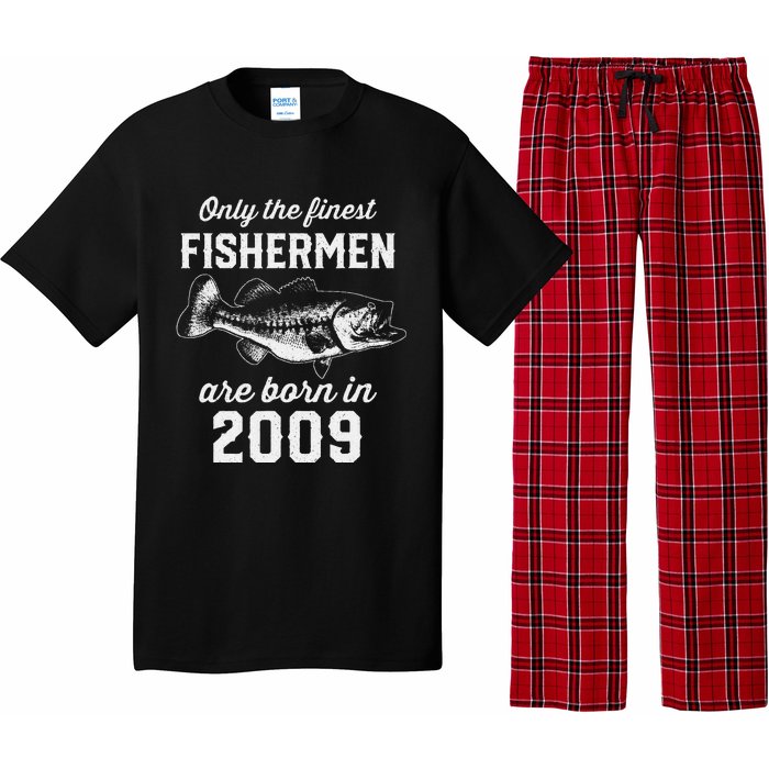 14 Year Old Fisherman Fishing 2009 14th Birthday Gift Pajama Set