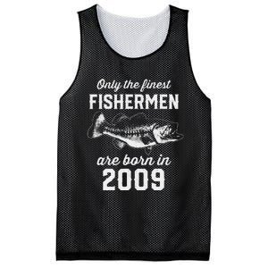 14 Year Old Fisherman Fishing 2009 14th Birthday Gift Mesh Reversible Basketball Jersey Tank