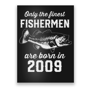 14 Year Old Fisherman Fishing 2009 14th Birthday Gift Poster