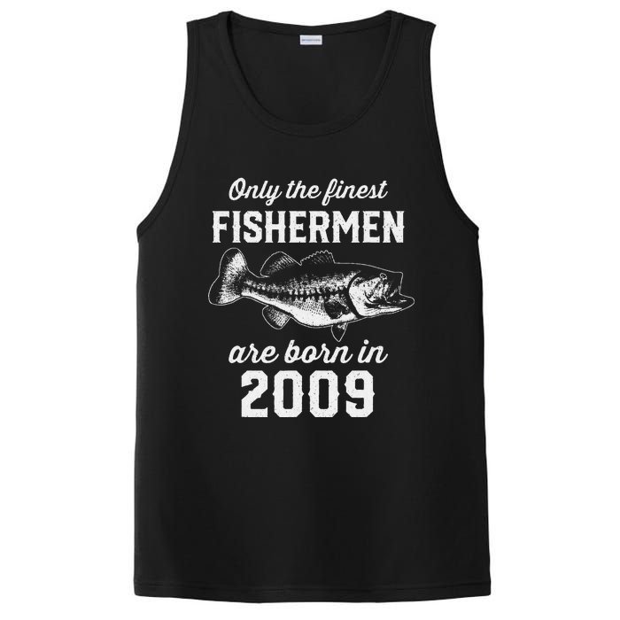 14 Year Old Fisherman Fishing 2009 14th Birthday Gift PosiCharge Competitor Tank