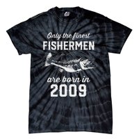 14 Year Old Fisherman Fishing 2009 14th Birthday Gift Tie-Dye T-Shirt