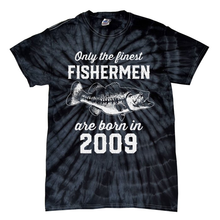 14 Year Old Fisherman Fishing 2009 14th Birthday Gift Tie-Dye T-Shirt