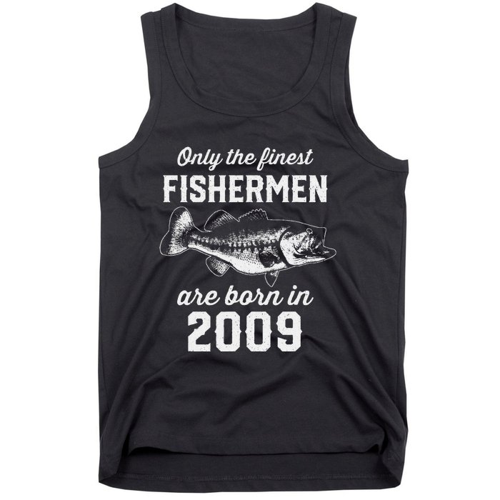 14 Year Old Fisherman Fishing 2009 14th Birthday Gift Tank Top