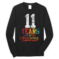 11 Years Of Being Awesome Gifts 11 Years Old 11th Birthday Long Sleeve Shirt