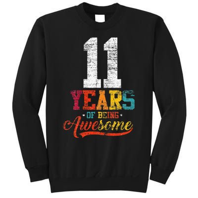 11 Years Of Being Awesome Gifts 11 Years Old 11th Birthday Sweatshirt