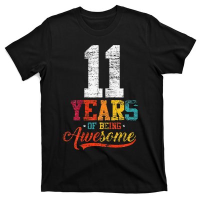 11 Years Of Being Awesome Gifts 11 Years Old 11th Birthday T-Shirt