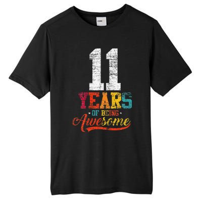 11 Years Of Being Awesome Gifts 11 Years Old 11th Birthday Tall Fusion ChromaSoft Performance T-Shirt