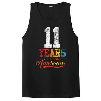 11 Years Of Being Awesome Gifts 11 Years Old 11th Birthday PosiCharge Competitor Tank