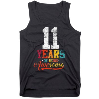 11 Years Of Being Awesome Gifts 11 Years Old 11th Birthday Tank Top