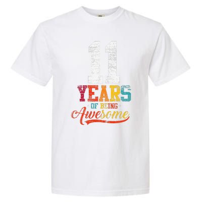 11 Years Of Being Awesome Gifts 11 Years Old 11th Birthday Garment-Dyed Heavyweight T-Shirt