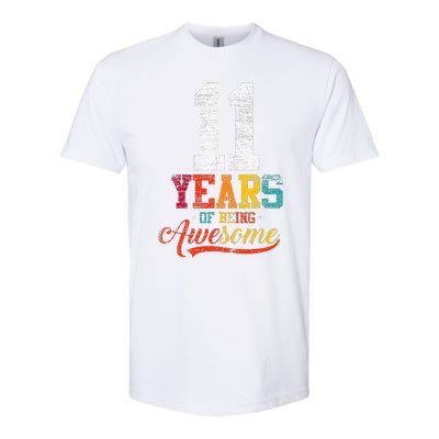 11 Years Of Being Awesome Gifts 11 Years Old 11th Birthday Softstyle CVC T-Shirt