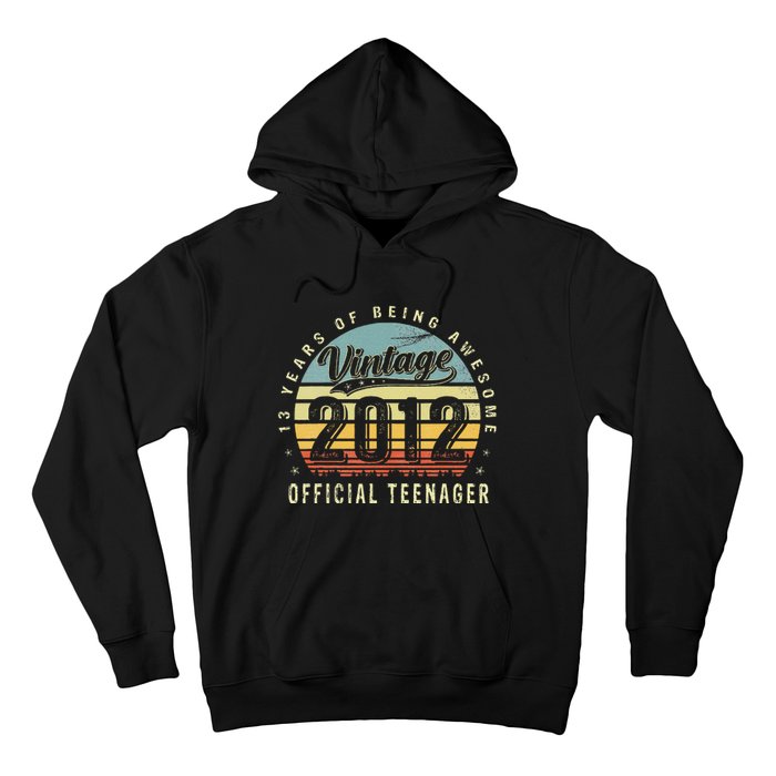 13 Yr Old Gifts Vintage 2012 Teenager 13th Birthday Gift Hoodie