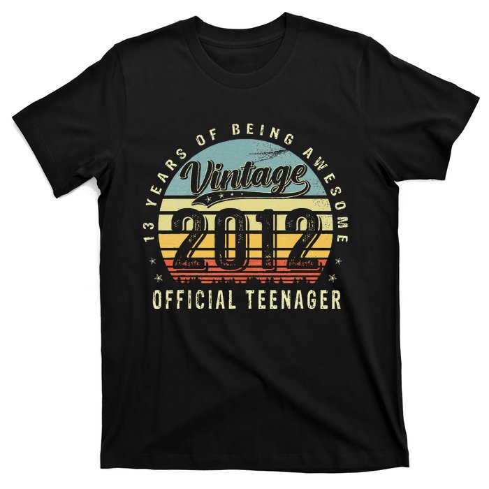 13 Yr Old Gifts Vintage 2012 Teenager 13th Birthday Gift T-Shirt