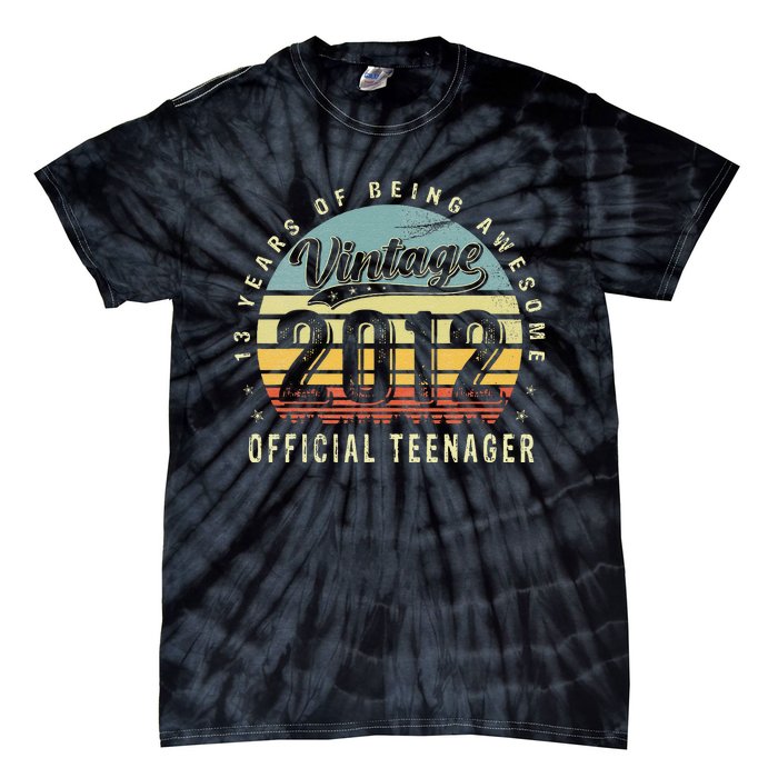 13 Yr Old Gifts Vintage 2012 Teenager 13th Birthday Gift Tie-Dye T-Shirt