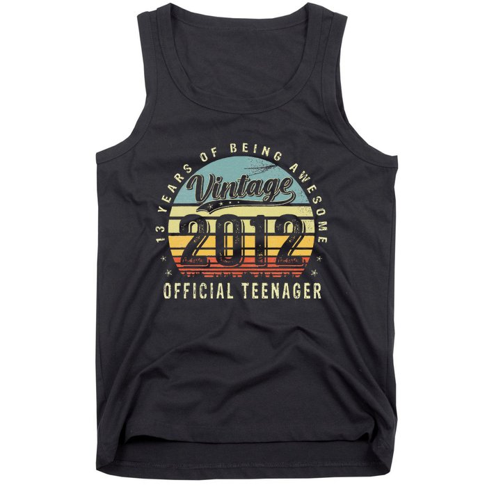 13 Yr Old Gifts Vintage 2012 Teenager 13th Birthday Gift Tank Top