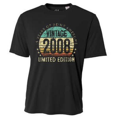 15 Year Old Vintage 2008 Limited Edition 15th Birthday Gift Cooling Performance Crew T-Shirt