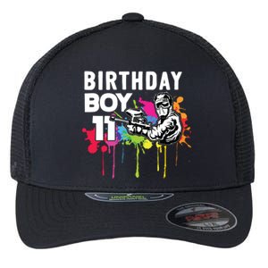 11 Years Old Paintballer Gear Gift 11th Paintball Birthday Flexfit Unipanel Trucker Cap