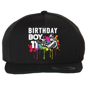 11 Years Old Paintballer Gear Gift 11th Paintball Birthday Wool Snapback Cap