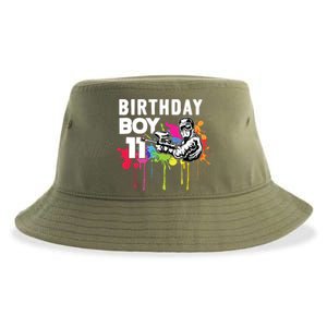 11 Years Old Paintballer Gear Gift 11th Paintball Birthday Sustainable Bucket Hat