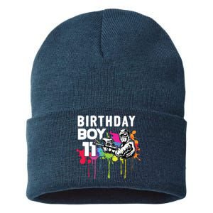 11 Years Old Paintballer Gear Gift 11th Paintball Birthday Sustainable Knit Beanie