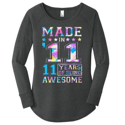 11 Year Old Gifts For 11th Birthday Gift Born In 2011 Women's Perfect Tri Tunic Long Sleeve Shirt