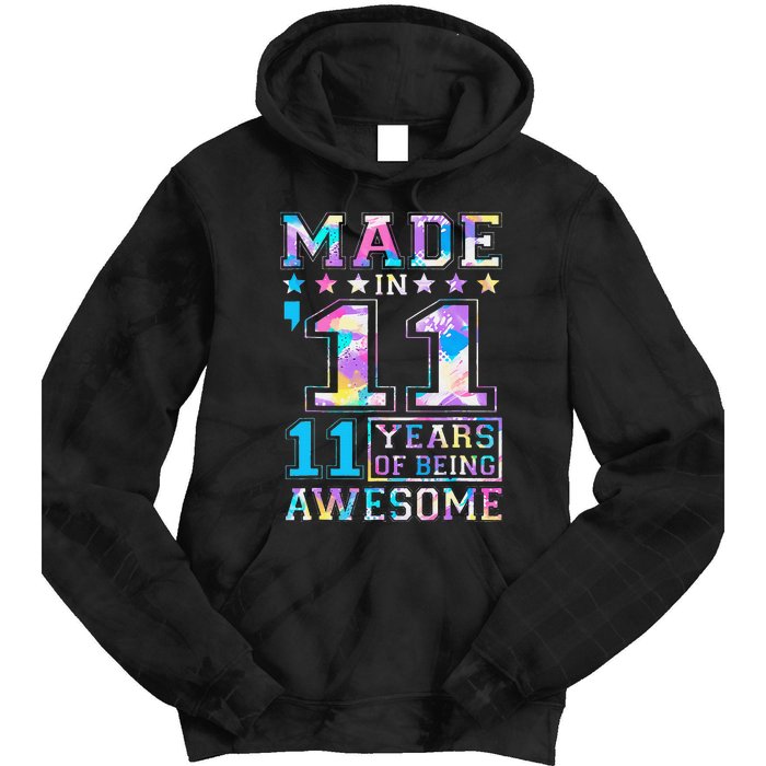 11 Year Old Gifts For 11th Birthday Gift Born In 2011 Tie Dye Hoodie