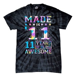 11 Year Old Gifts For 11th Birthday Gift Born In 2011 Tie-Dye T-Shirt