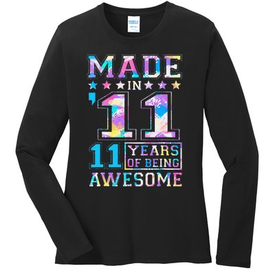 11 Year Old Gifts For 11th Birthday Gift Born In 2011 Ladies Long Sleeve Shirt