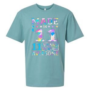 11 Year Old Gifts For 11th Birthday Gift Born In 2011 Sueded Cloud Jersey T-Shirt